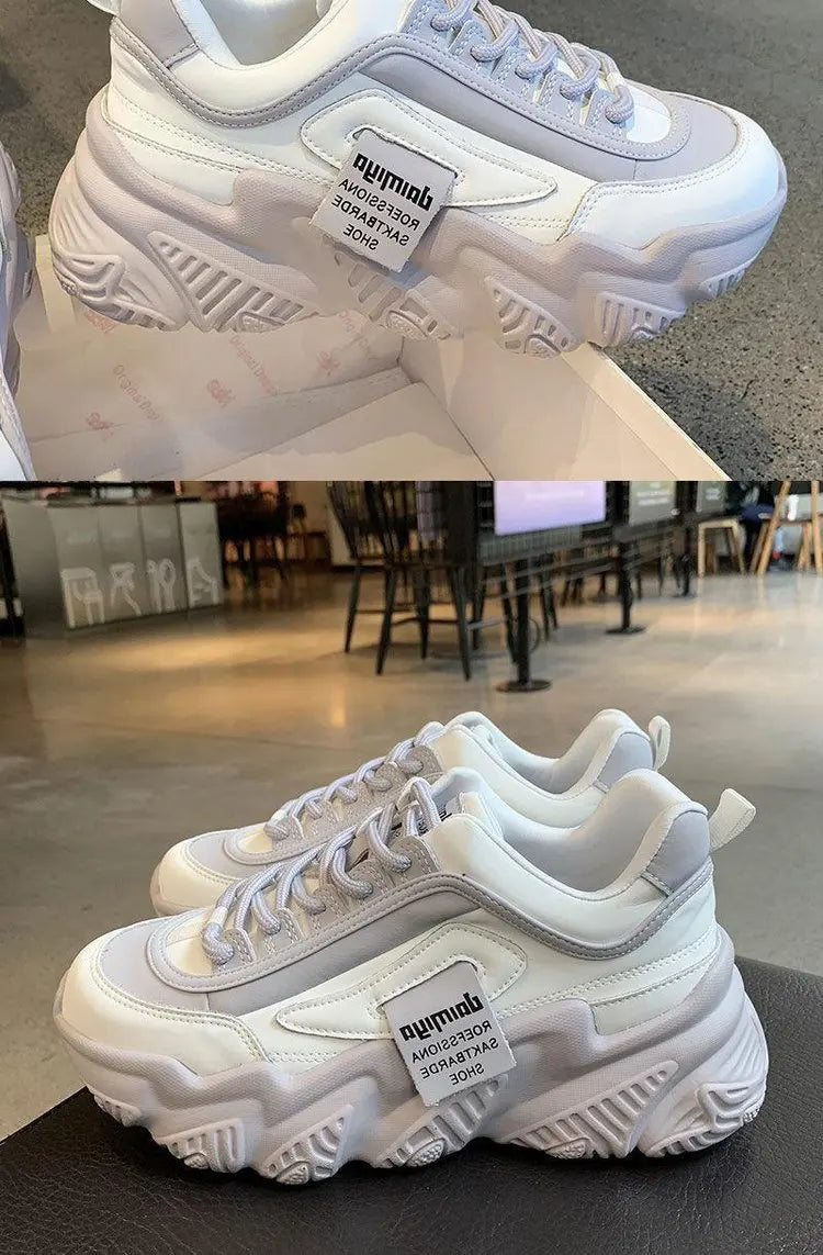 Shoes Fashion Trend Casual Sneakers Women Comfortable Soft Bottom LaceSPECIFICATIONSBrand Name: YBQJOODepartment Name: ADULTUpper Material: PUOrigin: Mainland ChinaOutsole Material: RUBBERHeel Height: Med (3cm-5cm)Hign-concerned ChemicDMEwomenstorenull