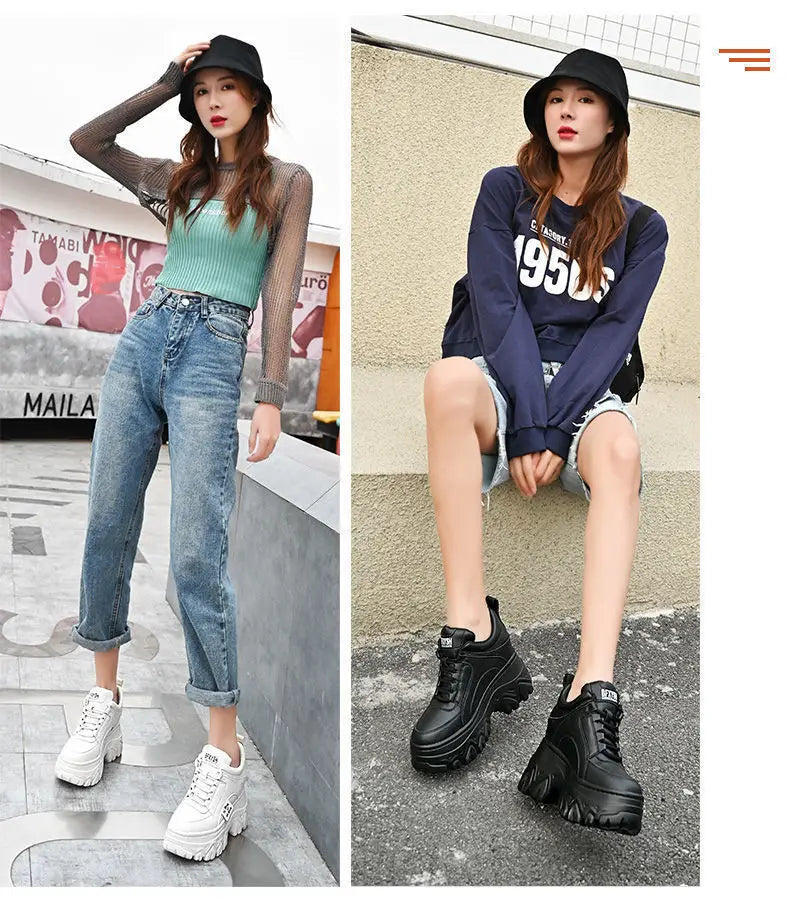 Sneakers- Shoes Comfortable Female Fashion High Heel Woman Sneakers