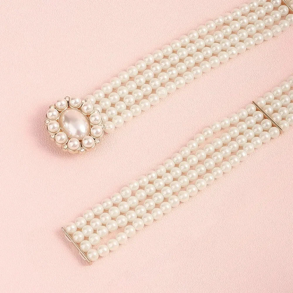 1 Piece With White Pearl Belt Elastic Oval Buckle Fashion Women's WaisSPECIFICATIONSBrand Name: NoEnName_NullDepartment Name: ADULTBelts Material: MetalBelts Material: PlasticOrigin: Mainland ChinaCN: ZhejiangGender: WOMENStyle: fashioDMEwomenstorenull