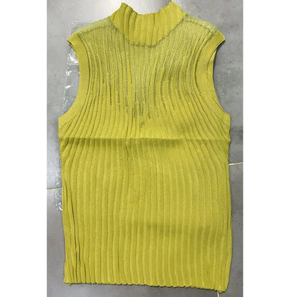 Women Slim Knitted Vests Summer Female Turtleneck Sleeveless Solid StrSPECIFICATIONSBrand Name: moocloundStyle: CasualAge: MIDDLE AGEOrigin: Mainland ChinaCN: JiangsuSeason: Autumn/WinterThickness: StandardDecoration: hollow outMateriaDMEwomenstorenull