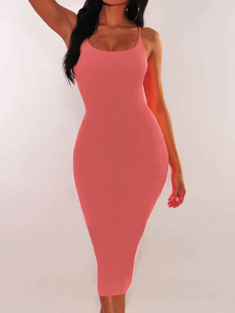 Long Bodycon Dress Women Spaghetti Strap Solid Color Skinny Dress ElegSPECIFICATIONSBrand Name: TYFYOElasticity: Slight StrechSleeve Style: Spaghetti StrapFabric Type: POLYESTERHign-concerned Chemical: NonePattern Type: SolidFit Type: DMEwomenstorenull