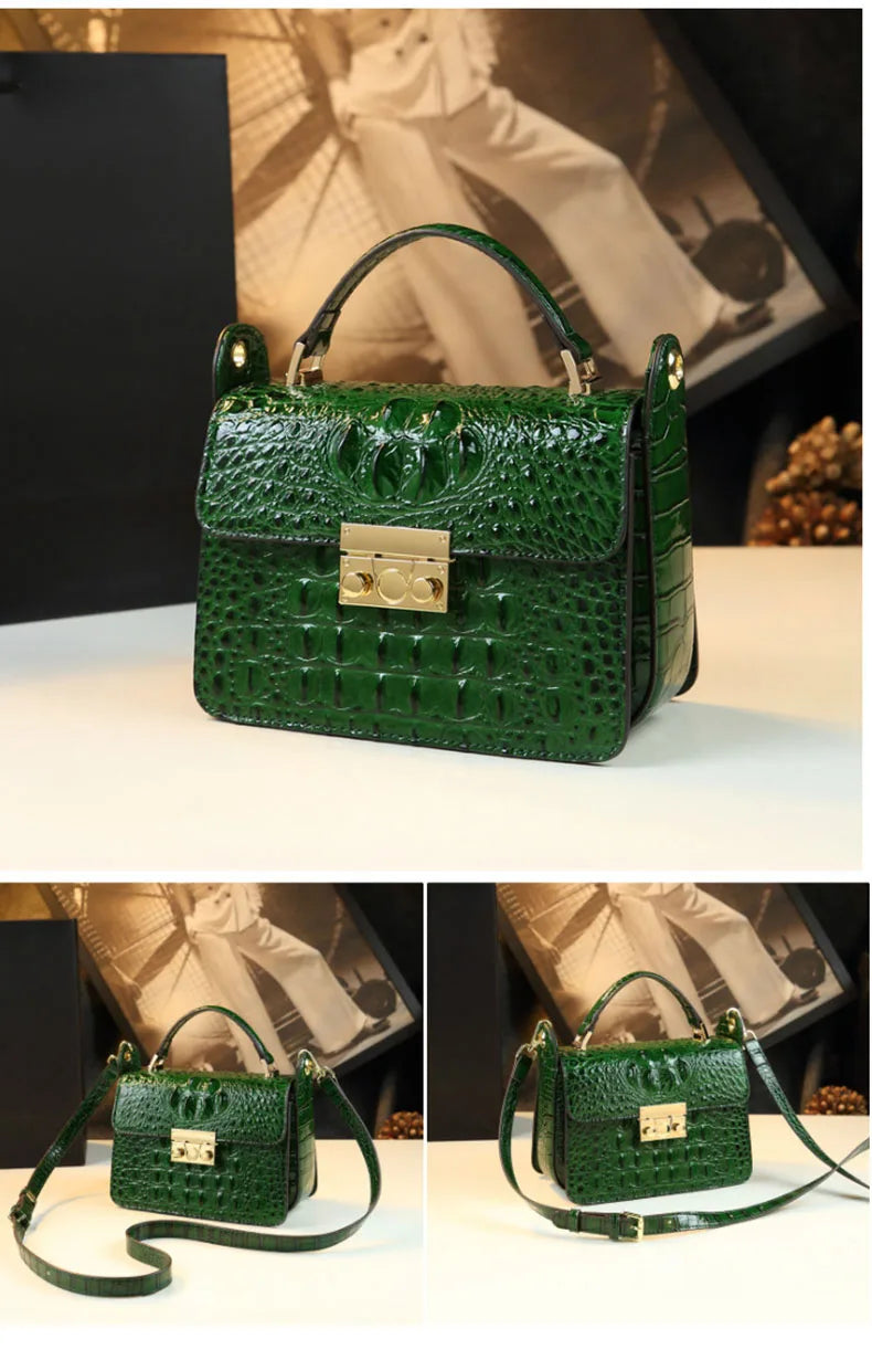 Crocodile pattern leather bag new women's bag, leather handbag, shouldSPECIFICATIONSBrand Name: NoEnName_NullHign-concerned Chemical: NoneHandbags Type: TotesTypes of bags: Handbags &amp; Crossbody bagsMain Material: Genuine leatherGenDMEwomenstorenull