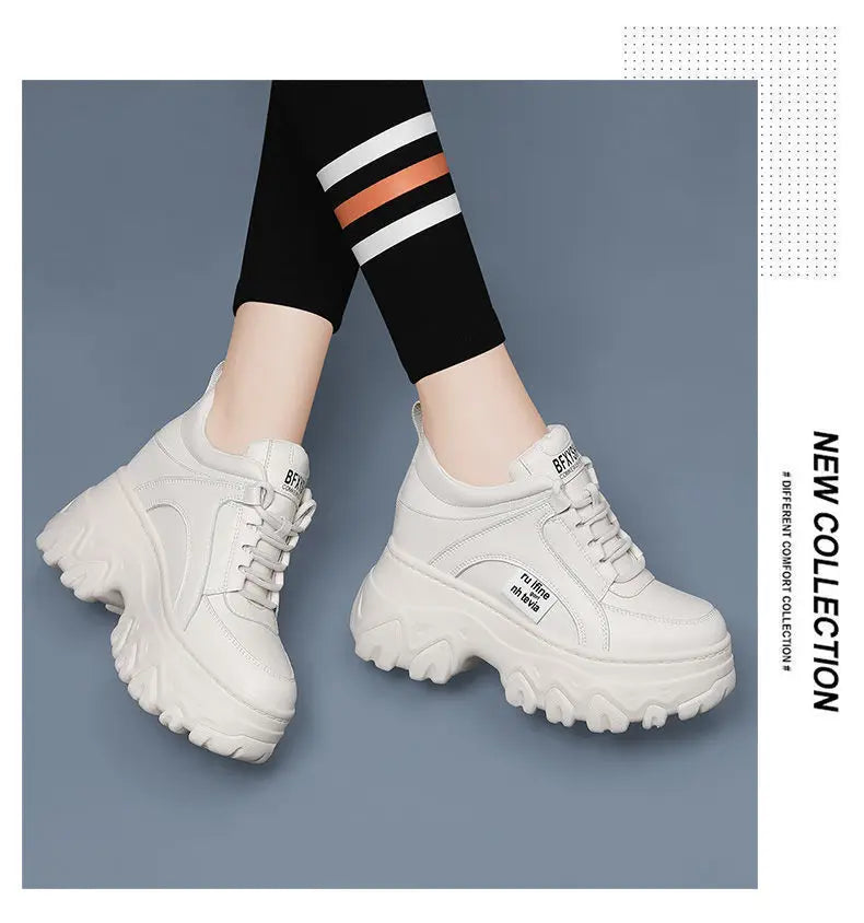 Sneakers- Shoes Comfortable Female Fashion High Heel Woman Sneakers