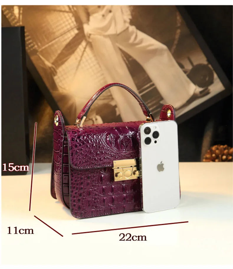 Crocodile pattern leather bag new women's bag, leather handbag, shouldSPECIFICATIONSBrand Name: NoEnName_NullHign-concerned Chemical: NoneHandbags Type: TotesTypes of bags: Handbags &amp; Crossbody bagsMain Material: Genuine leatherGenDMEwomenstorenull