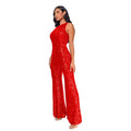 Sleeveless Sequined Jumpsuit Round Neck Slim Fit High Waist Sexy Sprin