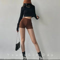 Style Shorts Women High Waist Sheath Stretch Solid Knitting HotSPECIFICATIONSBrand Name: AltayskiyDecoration: noneFabric Type: KnittedHign-concerned Chemical: NonePant Style: regularPattern Type: SolidFit Type: SlimStyle: Sexy &DMEwomenstorenull