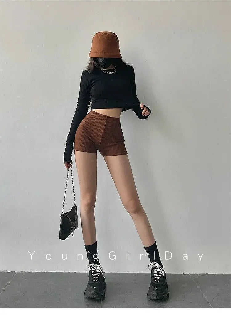 Style Shorts Women High Waist Sheath Stretch Solid Knitting HotSPECIFICATIONSBrand Name: AltayskiyDecoration: noneFabric Type: KnittedHign-concerned Chemical: NonePant Style: regularPattern Type: SolidFit Type: SlimStyle: Sexy &DMEwomenstorenull