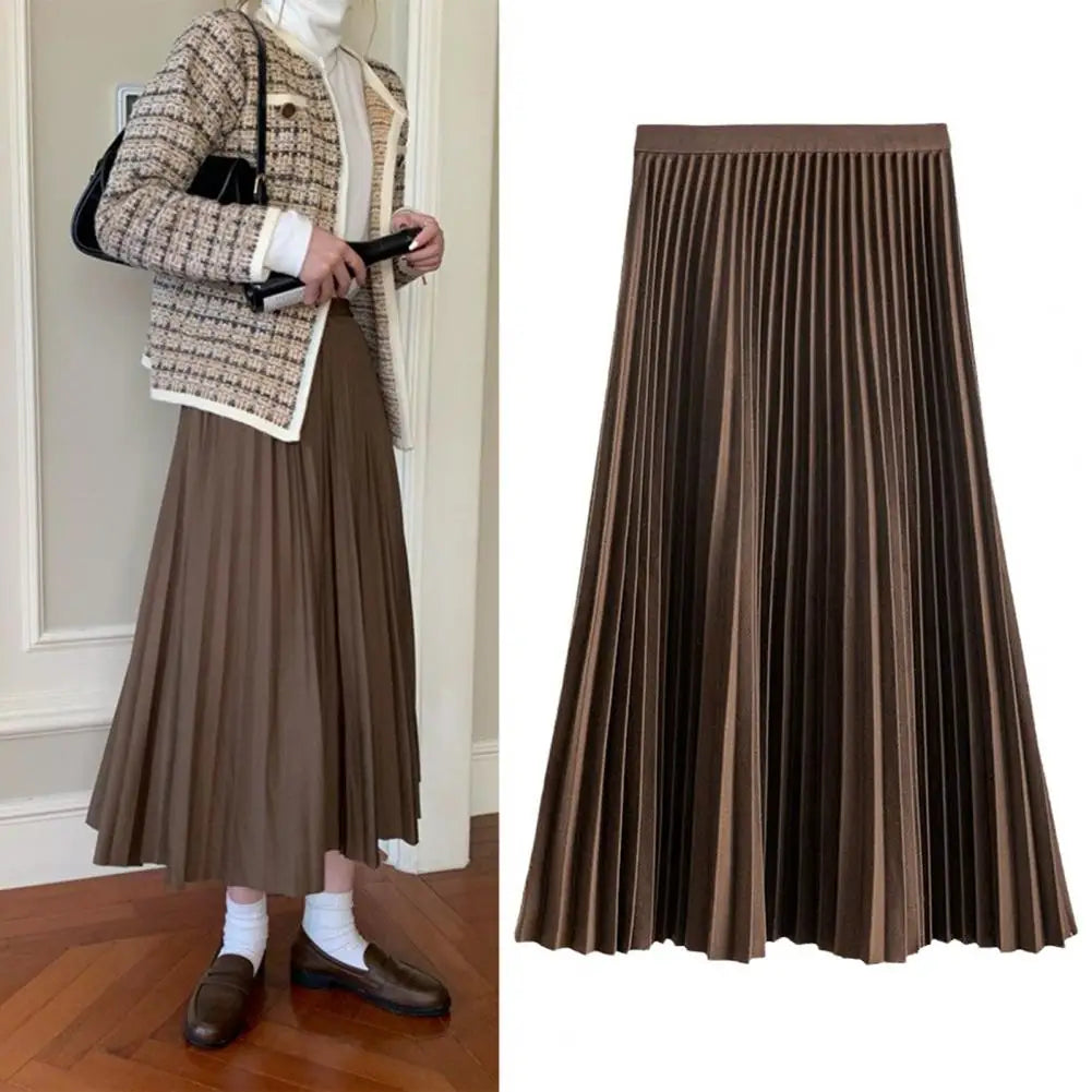 High Waist A-line Skirt Solid Color Loose-fitting Skirt Elegant Women'SPECIFICATIONSBrand Name: NoEnName_NullMaterial: POLYESTERStyle: CasualElasticity: Non StrechOrigin: Mainland ChinaSeason: Autumn/WinterFabric Type: blendedWaistlineDMEwomenstorenull