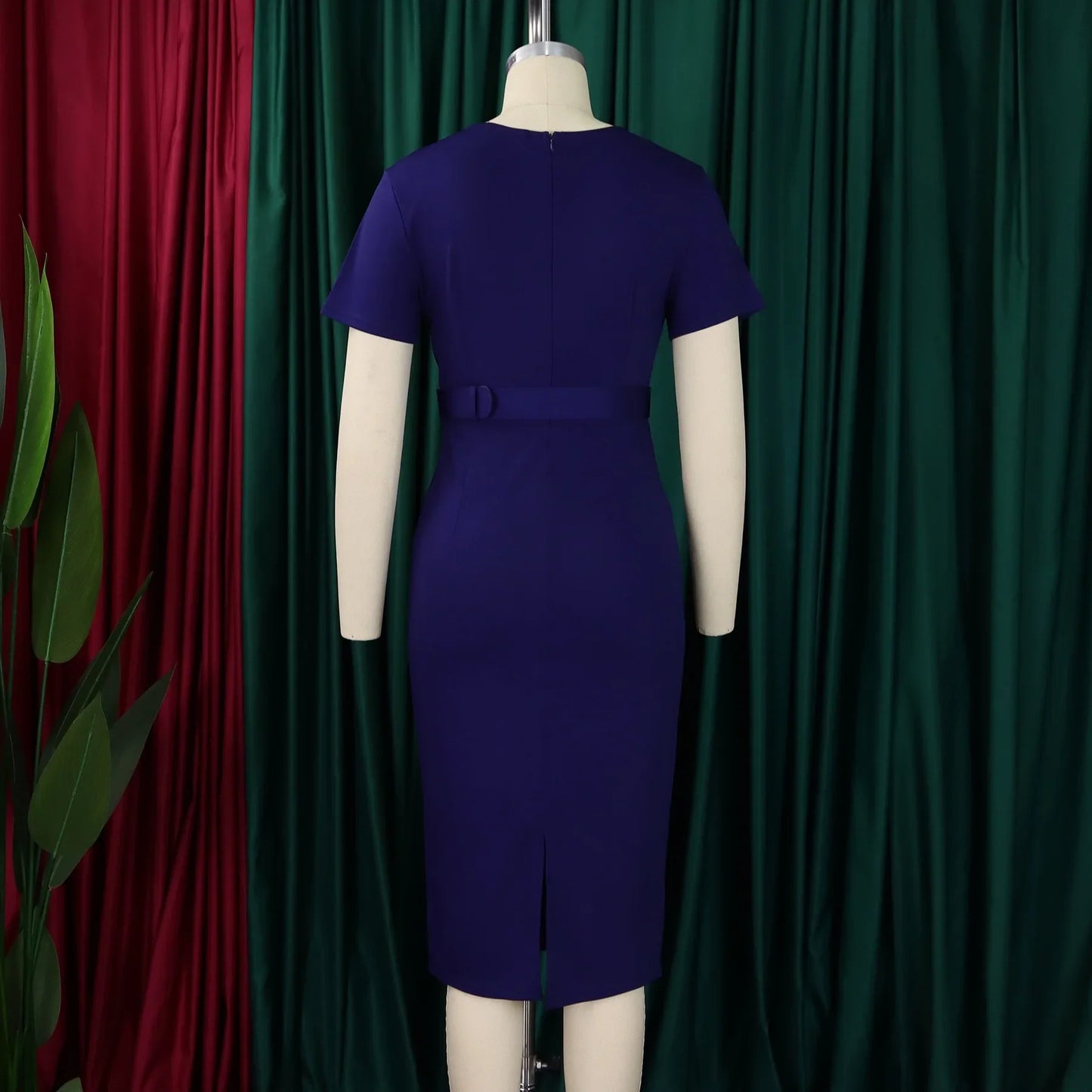 Office Dresses for Women V Neck Short Sleeve Belt Waisted Pleated Mid SPECIFICATIONSBrand Name: NoEnName_NullElasticity: Slight StrechSleeve Style: regularFabric Type: POLYESTERHign-concerned Chemical: NonePattern Type: SolidFit Type: DMEwomenstorenull