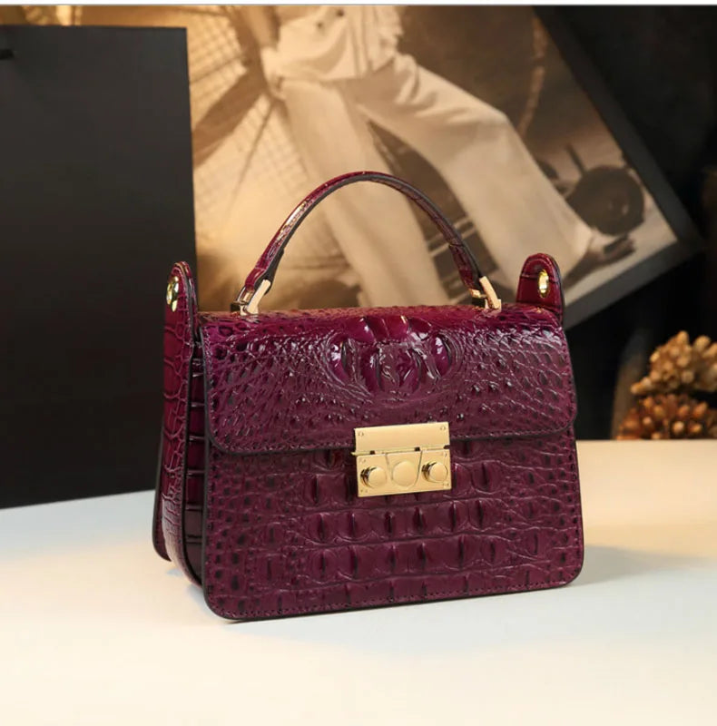 Crocodile pattern leather bag new women's bag, leather handbag, shouldSPECIFICATIONSBrand Name: NoEnName_NullHign-concerned Chemical: NoneHandbags Type: TotesTypes of bags: Handbags &amp; Crossbody bagsMain Material: Genuine leatherGenDMEwomenstorenull