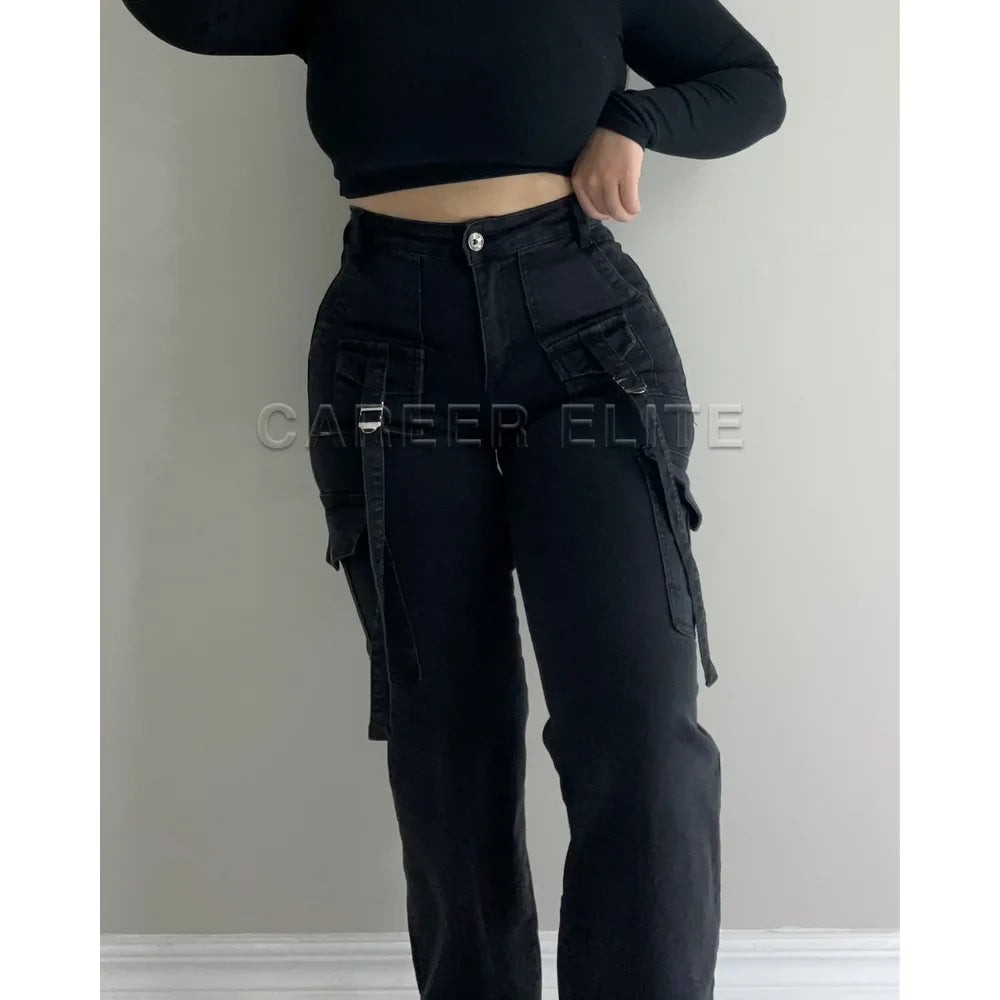 Women's Fashion Jeans High Waist Elastic Denim Pants Straight Leg LengSPECIFICATIONSBrand Name: CAREER ELITEMaterial: COTTONMaterial: POLYESTERElasticity: Medium StrecthFabric Type: Thin denimHign-concerned Chemical: NoneLength: Ankle-DMEwomenstorenull