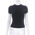 Top- Women Short Sleeve Stretchy O-Neck All-Match New Arrival 