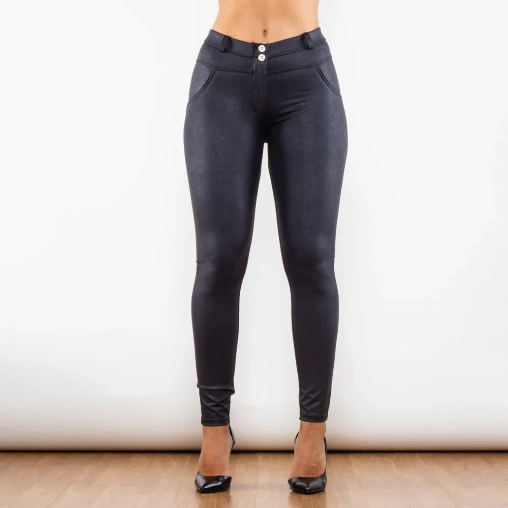 Crackle Black Coated Lifting Pants Spandex Leggings Push Up Effective SPECIFICATIONSBrand Name: NON-ANIMALWaist Type: MIDStyle: Sexy &amp; ClubLength(Bottoms): Ankle-LengthOrigin: Mainland ChinaCN: GuangdongSeason: Autumn/WinterHign-coDMEwomenstorenull