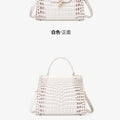 Luxury Crocodile Pattern Lady Handbag Women Shoulder Bags Designer FamSPECIFICATIONSBrand Name: NoEnName_NullOrigin: Mainland ChinaCN: ZhejiangLining Material: POLYESTERMain Material: Genuine leatherPlace Of Origin: ZHE JIANG ProvincePDMEwomenstorenull