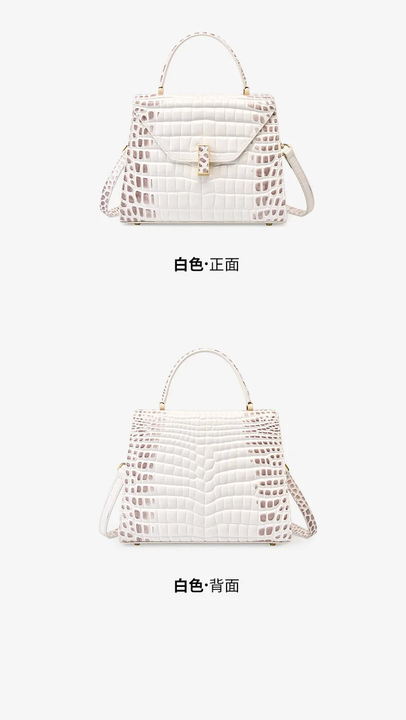 Luxury Crocodile Pattern Lady Handbag Women Shoulder Bags Designer FamSPECIFICATIONSBrand Name: NoEnName_NullOrigin: Mainland ChinaCN: ZhejiangLining Material: POLYESTERMain Material: Genuine leatherPlace Of Origin: ZHE JIANG ProvincePDMEwomenstorenull