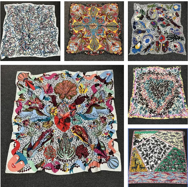 New fashion multi-color printed large square scarf women'sSPECIFICATIONSBrand Name: NoEnName_NullCraft of Weaving: Non-wovenOrigin: ES(Origin)Gender: WOMENDepartment Name: ADULTHign-concerned Chemical: NoneMaterial: POLYESTDMEwomenstorenull