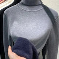 Turtleneck Sweater Women Korean Fashion Lined Warm Knitted Pullover SlSPECIFICATIONSBrand Name: NoEnName_Nullwhether full opening: NoClothing Length: regularMaterial: AcetateDecoration: sashesClosure Type: Single BreastedCollar: RuffleDMEwomenstorenull