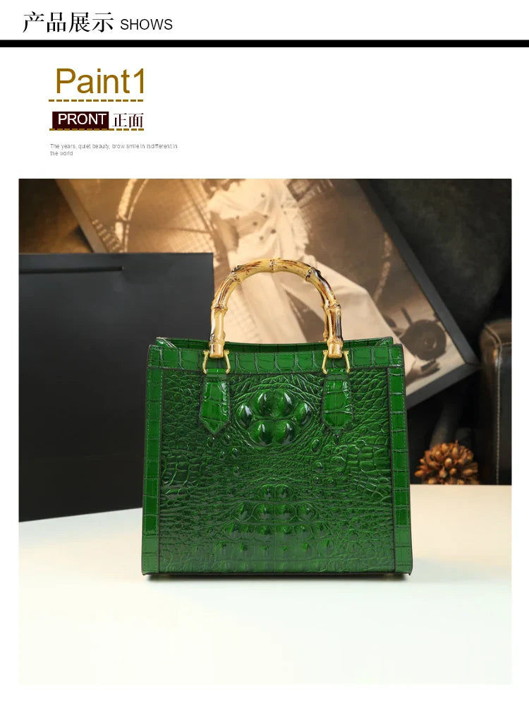 Women's Bag Crocodile Pattern Handbag Portable Tote Bag Mom Tide ShoulSPECIFICATIONSBrand Name: BJYLOrigin: Mainland ChinaCN: GuangdongLining Material: COTTONMain Material: Genuine leatherPlace Of Origin: GUANG DONG ProvincePlace Of OrDMEwomenstorenull