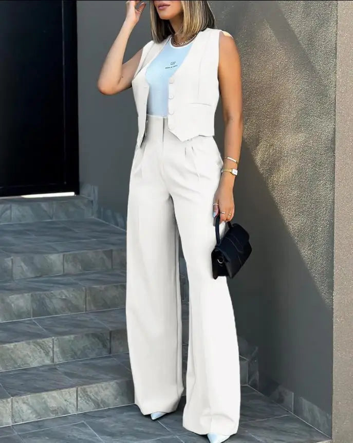 2 Piece Set Dress Women's Summer Casual Elegant Pants Set stylish