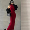 Turtleneck Midi Dress Women Ladies Elastic Hip Wrap Elegant Bodycon DrSPECIFICATIONSBrand Name: MEXZTElasticity: Slight StrechSleeve Style: regularFabric Type: ViscoseHign-concerned Chemical: NonePattern Type: SolidFit Type: SlimSilhouDMEwomenstorenull