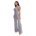 Sleeveless Sequined Jumpsuit Round Neck Slim Fit High Waist Sexy Sprin