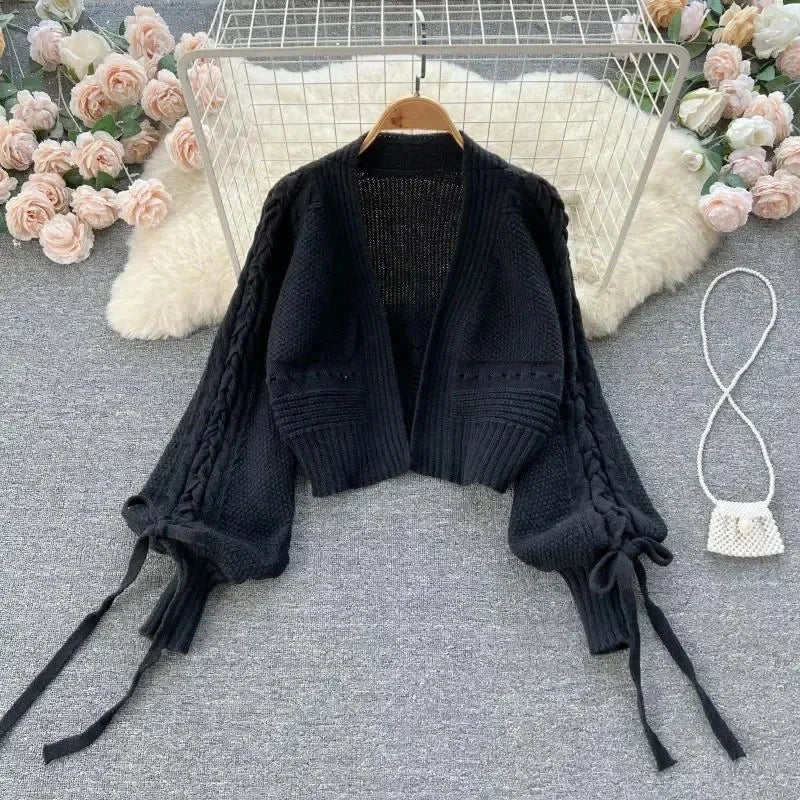 Sweet Winter Elegant All Match Cardigan Fashion Lantern Sleeve Casual SPECIFICATIONSBrand Name: ZOKIElasticity: Medium StrecthSleeve Style: regularHign-concerned Chemical: NoneMaterial Composition: PolyesterPattern Type: SolidFit Type:DMEwomenstorenull