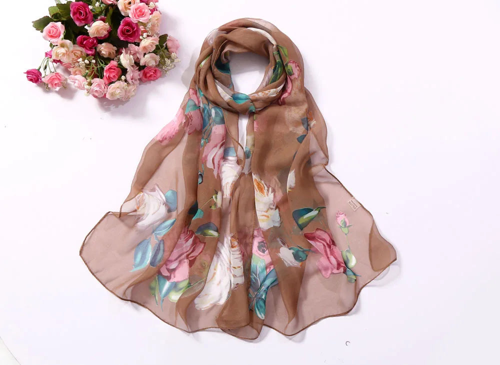 Scarf Women Foulard Shawl Bandana Elegant Beach Sun ProtectionSPECIFICATIONSDepartment Name: ADULTSize: 50*160cm(1cm=0.39in)pattern: RoseApply to season: Spring,Autumn,summerStyle: ElegantColor: Red,Black,Navy blueBrand Name: NDMEwomenstorenull