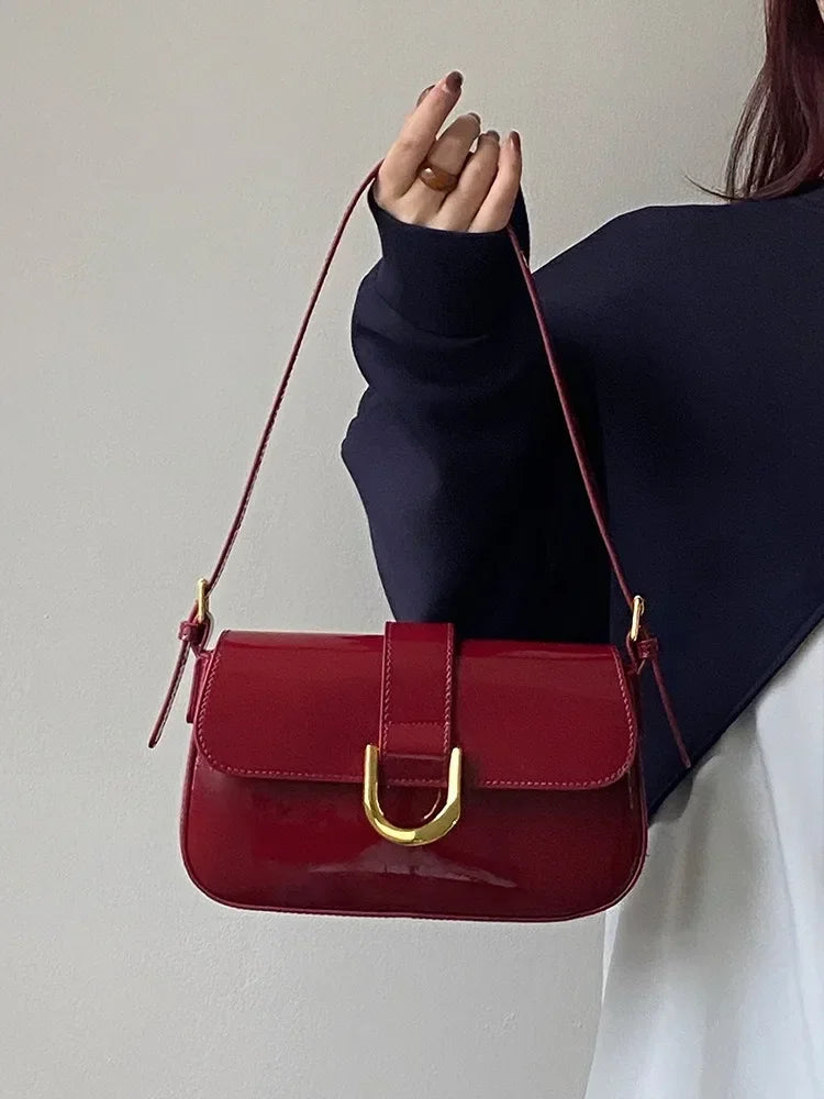 Women Flap Satchel Bag Fashion Messenger Bag Strap Adjustable Patent LSPECIFICATIONSBrand Name: macrouptaHign-concerned Chemical: NoneHandbags Type: Shoulder BagsTypes of bags: Shoulder &amp; Crossbody BagsMain Material: PULining MaterDMEwomenstorenull