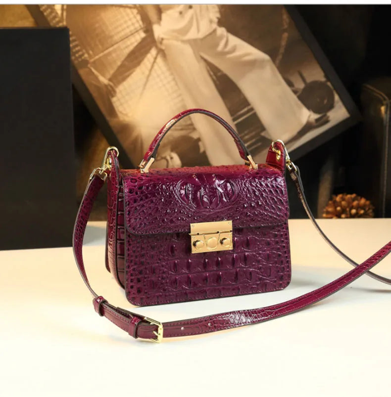 Crocodile pattern leather bag new women's bag, leather handbag, shouldSPECIFICATIONSBrand Name: NoEnName_NullHign-concerned Chemical: NoneHandbags Type: TotesTypes of bags: Handbags &amp; Crossbody bagsMain Material: Genuine leatherGenDMEwomenstorenull