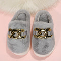 Slippers- Women's Warm Cotton House Slippers Female Indoor Plus Fur