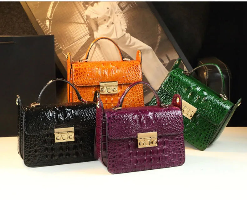 Crocodile pattern leather bag new women's bag, leather handbag, shouldSPECIFICATIONSBrand Name: NoEnName_NullHign-concerned Chemical: NoneHandbags Type: TotesTypes of bags: Handbags &amp; Crossbody bagsMain Material: Genuine leatherGenDMEwomenstorenull