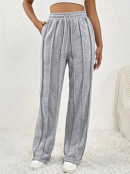 Spring sweatpants women's high waist all casual wide leg pants loose sSPECIFICATIONSBrand Name: RibbonFishCraft of Weaving: TATModel Number: DF6111Style: CasualMaterial: POLYESTERPlace Of Origin: China (mainland)Hign-concerned ChemicalDMEwomenstorenull