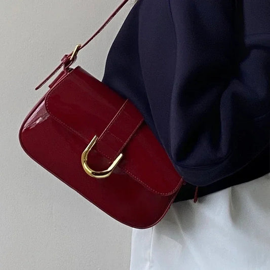 Women Flap Satchel Bag Fashion Messenger Bag Strap Adjustable Patent LSPECIFICATIONSBrand Name: macrouptaHign-concerned Chemical: NoneHandbags Type: Shoulder BagsTypes of bags: Shoulder &amp; Crossbody BagsMain Material: PULining MaterDMEwomenstorenull