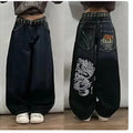 Denim High Waist Women Baggy Jeans with Pockets - Street Style