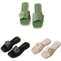 Slippers- Buckle Outer Slippers Wear with Belt Anti Slip Platform