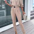 Women's Casual Jumpsuit Pants Fashion Sleeve Slim Fit High Waisted FemSPECIFICATIONSBrand Name: owner girlStyle: Office LadyAge: MIDDLE AGECraft of Weaving: TATOrigin: Mainland ChinaCN: JiangxiSeason: Spring/SummerMaterial: POLYESTERDeDMEwomenstorenull