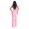 Sleeveless Sequined Jumpsuit Round Neck Slim Fit High Waist Sexy Sprin