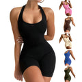 Rompers- Slim Fit One-Piece Solid Color High Elastic Bodycon Rompers