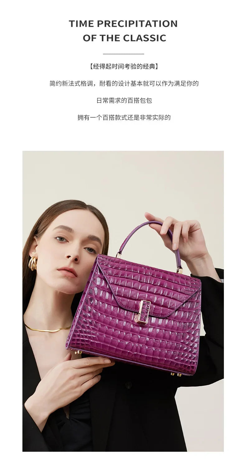 Luxury Crocodile Pattern Lady Handbag Women Shoulder Bags Designer FamSPECIFICATIONSBrand Name: NoEnName_NullOrigin: Mainland ChinaCN: ZhejiangLining Material: POLYESTERMain Material: Genuine leatherPlace Of Origin: ZHE JIANG ProvincePDMEwomenstorenull