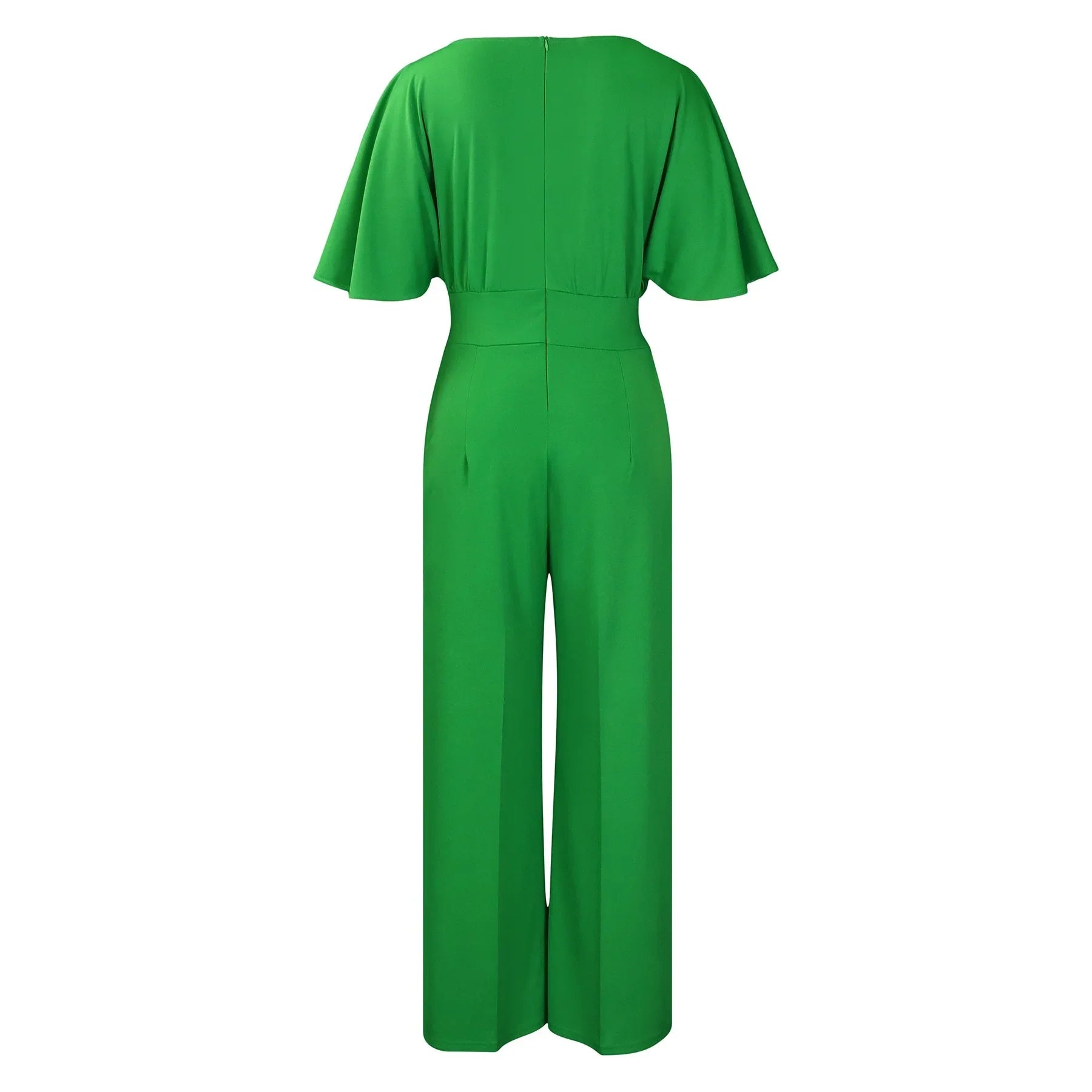 Jumpsuits Women Elegant Luxury O Neck Short Sleeve Belt Waisted StraigSPECIFICATIONSBrand Name: NoEnName_NullStyle: Office LadyAge: MIDDLE AGEOrigin: Mainland ChinaCN: GuangdongSeason: All seasonMaterial: POLYESTERDecoration: sashesFabDMEwomenstorenull