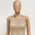 Sleeveless Sequined Jumpsuit Round Neck Slim Fit High Waist Sexy SprinSPECIFICATIONSBrand Name: mandylandyStyle: StreetwearAge: MIDDLE AGEOrigin: Mainland ChinaCN: GuangdongSeason: SummerMaterial: POLYESTERDecoration: SequinedFabric TyDMEwomenstorenull