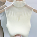 Women Slim Knitted Vests Summer Female Turtleneck Sleeveless Solid StrSPECIFICATIONSBrand Name: moocloundStyle: CasualAge: MIDDLE AGEOrigin: Mainland ChinaCN: JiangsuSeason: Autumn/WinterThickness: StandardDecoration: hollow outMateriaDMEwomenstorenull