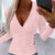 Elegant Deep V-neck Long-sleeved Slim Knitted Top For Women FashionablSPECIFICATIONSBrand Name: owner girlwhether full opening: NoClothing Length: regularMaterial: POLYESTERDecoration: noneClosure Type: NoneCollar: V-NeckElasticity: SlDMEwomenstorenull