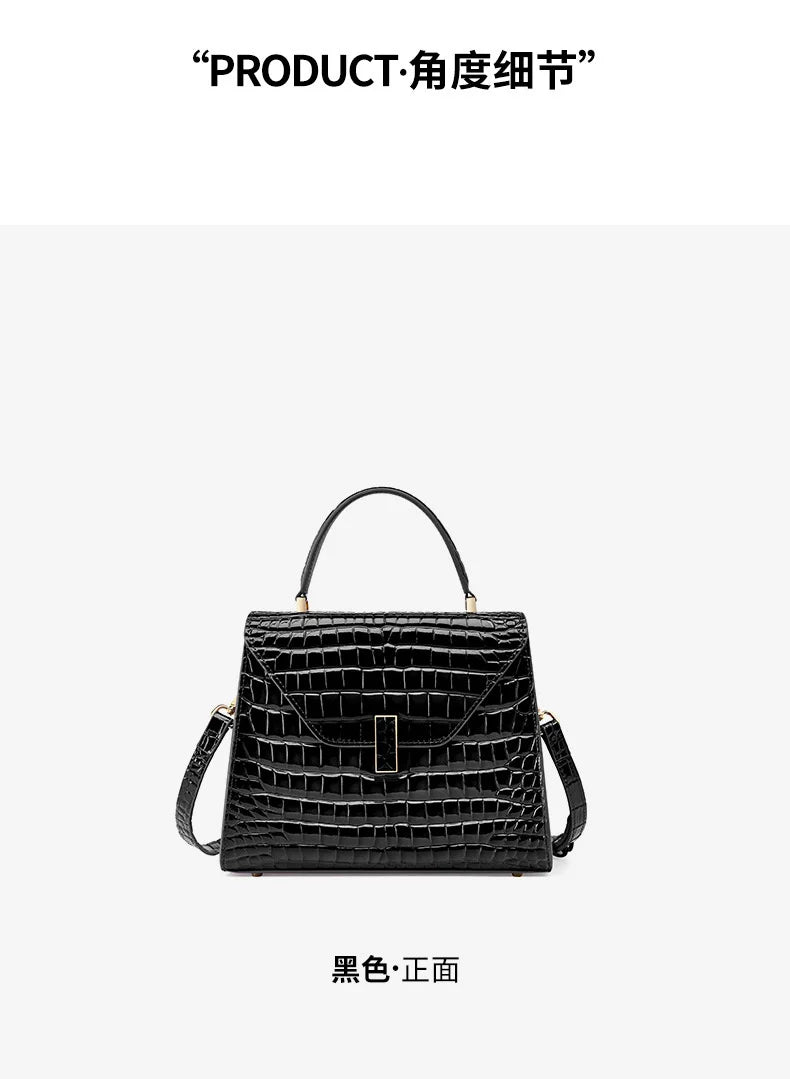 Luxury Crocodile Pattern Lady Handbag Women Shoulder Bags Designer FamSPECIFICATIONSBrand Name: NoEnName_NullOrigin: Mainland ChinaCN: ZhejiangLining Material: POLYESTERMain Material: Genuine leatherPlace Of Origin: ZHE JIANG ProvincePDMEwomenstorenull