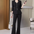 Fashion White Red Black Blazer Jacket And Pant Suit Trousers Women 