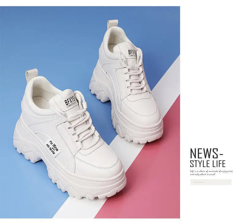 Sneakers- Shoes Comfortable Female Fashion High Heel Woman Sneakers