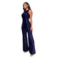 Sleeveless Sequined Jumpsuit Round Neck Slim Fit High Waist Sexy Sprin