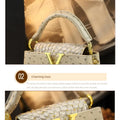 Fashion Genuine Leather Women's Handbags Female Small Shoulder CrossboSPECIFICATIONSBrand Name: BJYLOrigin: Mainland ChinaCN: GuangdongLining Material: AcrylicMain Material: Genuine leatherPlace Of Origin: GUANG DONG ProvincePlace Of ODMEwomenstorenull