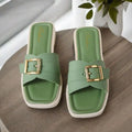 Slippers- Buckle Outer Slippers Wear with Belt Anti Slip Platform