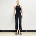 Sleeveless Sequined Jumpsuit Round Neck Slim Fit High Waist Sexy SprinSPECIFICATIONSBrand Name: mandylandyStyle: StreetwearAge: MIDDLE AGEOrigin: Mainland ChinaCN: GuangdongSeason: SummerMaterial: POLYESTERDecoration: SequinedFabric TyDMEwomenstorenull